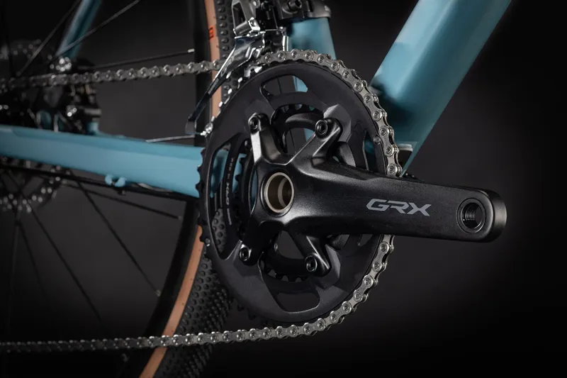 Cube NuRoad Race Gravel Adventure Bike 2021 Grey Blue / Orange-2